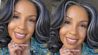 AUNTIE CAROL GRAY WIG -- FEATURING BHZ Lace Wigs