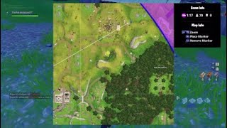 Search Between a Scarecrow, Pink Hotrod, & a Big Screen - Fortnite SEASON 4 Challeges