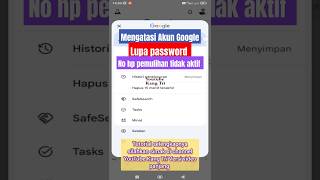 Memulihkan Akun Google yang lupa password nomor telepon tidak aktif #kangtri