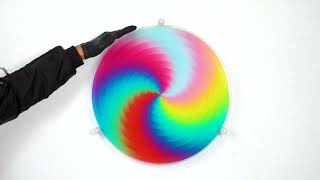 A Kinetic Wall Sculpture by Felipe Pantone Spins in a Hypnotic Reel of Endless Color