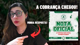 URGENTE! MANCHA VERDE solta NOTA OFICIAL DE COBRANÇA e diz: "A torcida que APOIA, também COBRA!"