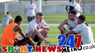 Ole Gunnar Solskjaer tutoring Manchester United strikers in extra training sessions