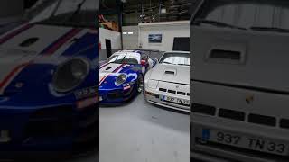 Porsche racing car line up : 924 Carrera GT, 964 RS, 911 GT3 Cup