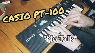 CASIO PT-100 Cheap and cute 80s keyboard vintage keys Mancave dawless jam retro chiptunes