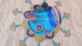 Karwachauth Thaali/pooja thaali #poojathali