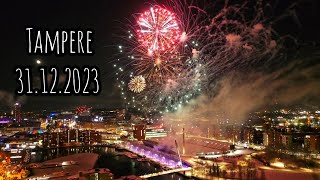 Tampere | Uudenvuoden ilotulitus 2023-2024 | 4K | Drone