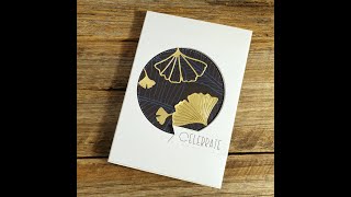 CARDMAKING Art Deco Gingko Leaves handmade card