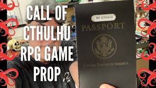 I Made a Call of Cthulhu Passport Prop