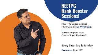 PSM Rank Booster Quiz Series by Dr Vivek Jain - INTRODUCTION! #PSM #NEETPG #RankBooster #DrVivekJain