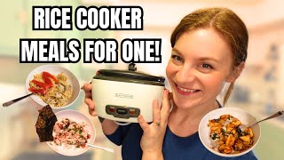 COMPLETE MEALS USING MY RICE COOKER! COOKING FOR ONE!