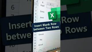 💥💥Auto Insert blank rows after each rows | Auto insert blank rows in excel #shorts #ytviral