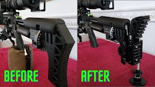 Saber tactical Buttstock & Mono Pod installation on FX Impact M3