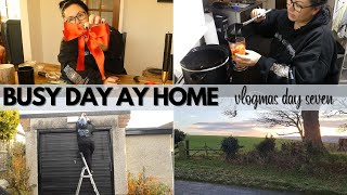 VLOGMAS DAY 7 | BUSY DAY AT HOME | MULLED APPLE JUICE | DIY CHRISTMAS BOWS |  VLOGMAS 2022 |