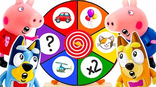 Magic Wheel Kids Challenge🤩Pretend Play with Bluey & Peppa Pig Toys😍Niki's Playhouse Learning Video