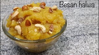 Besan halwa  (sweet recipe)