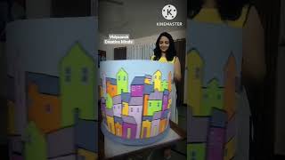 Use of Acrylic Colours/ कमळ लावण्यासाठी टँक / How to use acrylic paint on plastic container/ recycle