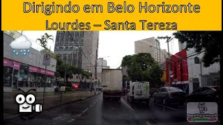 BR | Dirigindo em Belo Horizonte: Lourdes ➜ Santa Tereza | Driving through Brazil | V-00363D