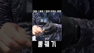 외수질 낚시 대하 [ 새우 ] 미끼 끼우는 방법 깔끔하고 튼튼한 뿔꿰기