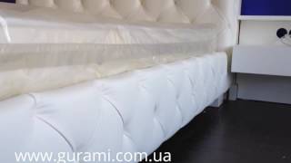 Leather white bed