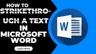 How To Apply Strikethrough Text In Microsoft Word