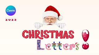 Hidden Christmas letters in CANVA #canva #christmas   | Canva tutorial