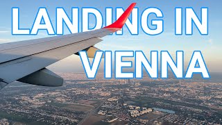 Landing at Vienna Airport (VIE) Embraer E195 OE-LWC with fantastic city views