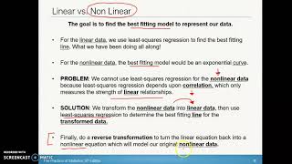 10.4 (Introduction to making Exponential Function Linear)