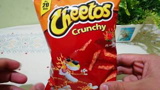 Cheetos crunchy Red flaming hot review&taste testing!!!