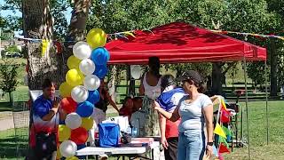 Zumba in Pinoy summer fiesta at Nose Creek Park, Airdrie hosted by mommy grace