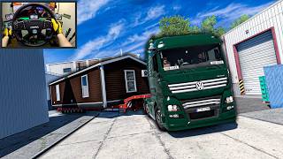 Massive House Transport WITHOUT Escort Vehicles!  - Euro Truck Simulator 2 -Moza R21 Setup