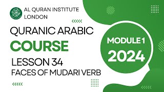 L34 How Faces of Mudari verb changes due to Harfs coming before it (Module 1 Lesson 34 2024)