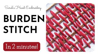 How to do Burden Stitch