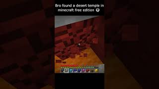 Desert Temple in Minecraft Free Edition #shorts #minecraft