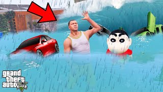 Franklin and Shinchan Survive in Tsunami Due TO Heavy Rain in LOS SANTOS IN GTA V