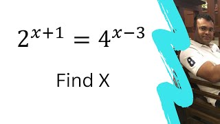 2^(x+1)=4^(x-3) Find X