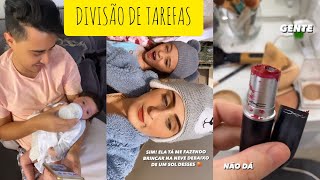 DIVISÃO DE TAREFAS EM CASA, trabalho e crianças - STORIES