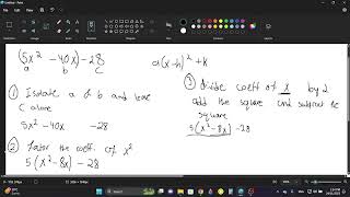 Completing the square (Ch 2.2)