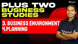 Plus Two  Commerce | Business Studies  - Chapter- Business Environment & Planning | Eduport