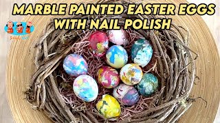 Marble Painted Easter Eggs with Nail polish | Simply Chill