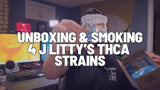 Smoking Four THCa Flowers from J Litty's | Purple Lambo, Kush Mintz, Gelato Kush Mintz & White Runtz