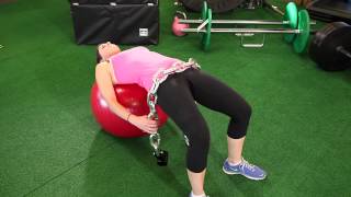 Amazing Glute Work-Out On Stability Ball w/ Weighted Chain