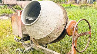 Restore Old Corroded Cement Mixer // Repair And Reuse Of Antique Construction Tools