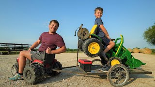 Saving tractors with Hudson's new trailer | Tractors for kids