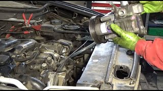 BMW Steering problems Power steering pump replacement. X5 E70 M57 engine