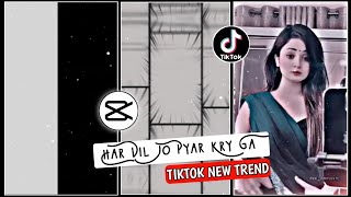 tiktok new trending photo video editing in capcut || har dil jo pyar kry ga trending editing capcut