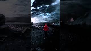 POV: You walk beneath tons of ice under a Icelandic Glacier