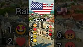 rate USA 🇺🇲 #usa #rate #map #mapping #country #countries #europe #shorts