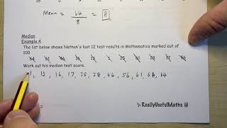 Calculating the median KS3   HD 720p