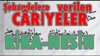 642. DERS ŞEHZADELERE VERİLEN CÂRİYELER