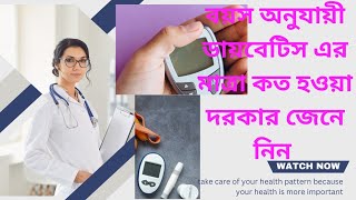 Diabetes levels according to age..বয়স অনুযায়ী ডায়াবেটিস এর মাত্রা কত হওয়া দরকার।। px creation